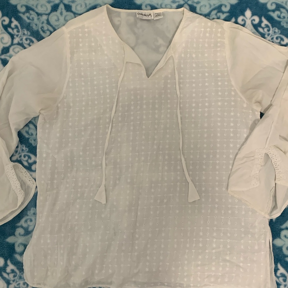 Light beach cover-up white little bit of sheer